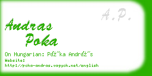 andras poka business card